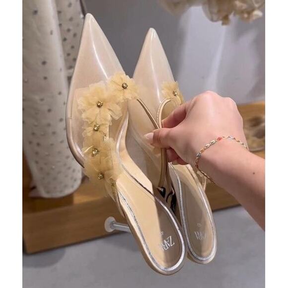 ZARA Heeled Mules NWT - Picture 6 of 14